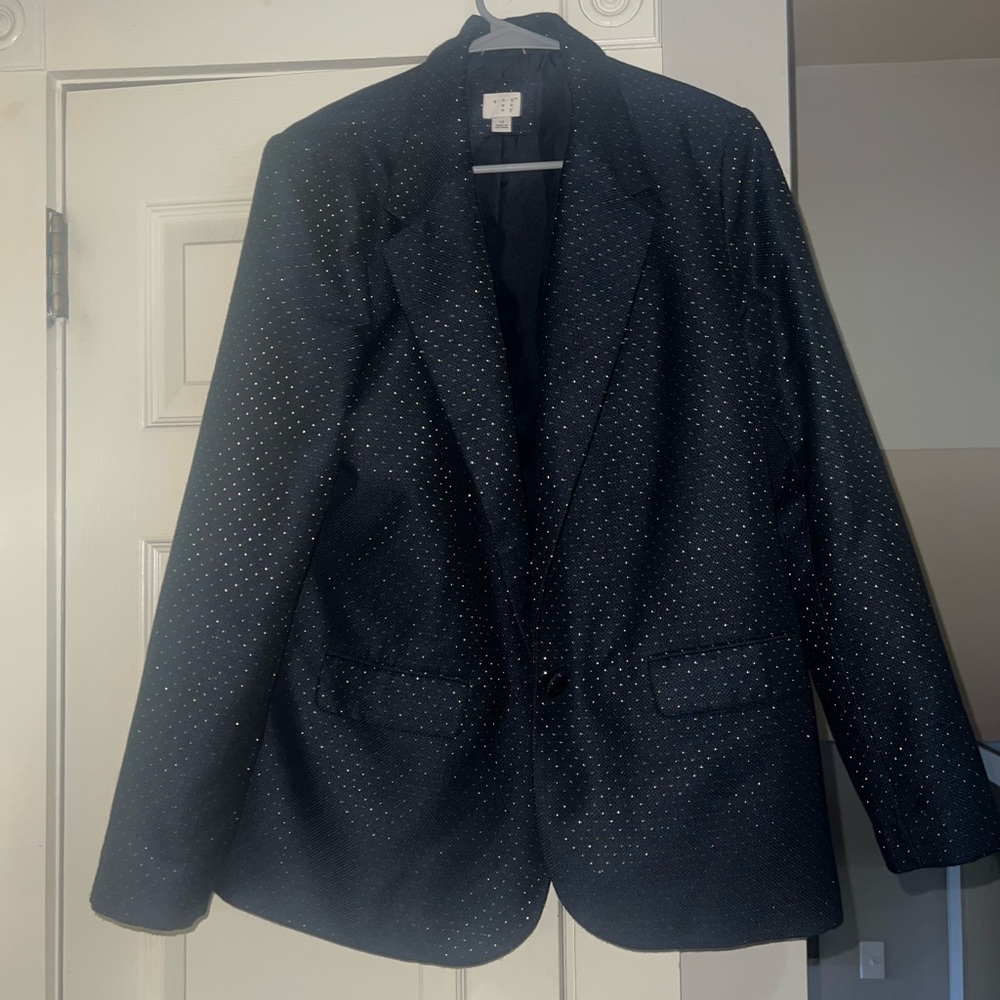 A New Day Navy and Gold Tailored Blazer